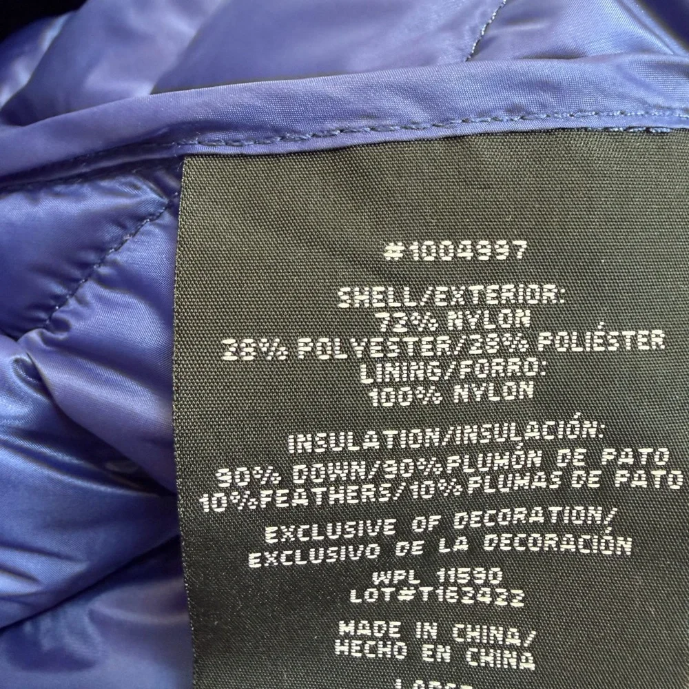 32 Degrees Packable Royal Purple Down Filled Quilted Jacket - Picture 3 of 3